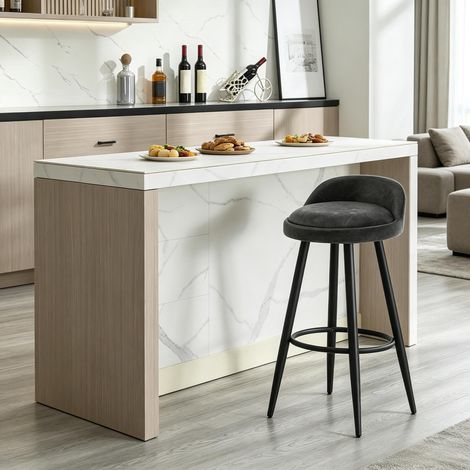 Taburete de trabajo, silla de mesa cómoda, taburete de bar, silla de comedor, taburete para charlar (solo con 1 taburete) (1/5)