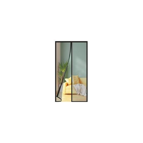 Moustiquaire Porte Fenetre Magnétique 120x210cm, Rideau Anti Moustique Convient à Toutes les Tailles de Portes de Balcon, de Portes de Salon, de Portes Extérieures, de Portes Coulissantes, etc. Noir