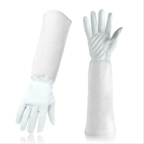 Gants De Jardinage - Protection Jusqu'au Coude - Résistants Aux Épines - En Velours Imitation Cuir Polyester - Taille Unique