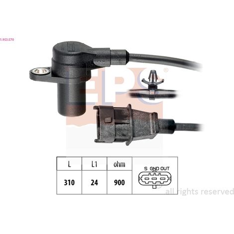 Capteur d'angle, vilebrequin EPS 1.953.570 HYUNDAI 39180-2A300 39180-2A400