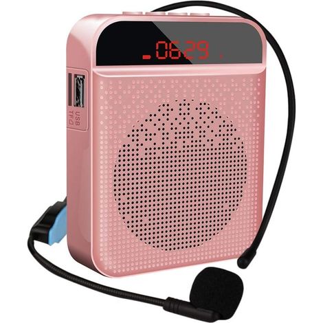 Amplificateur vocal portable banane, amplificateur vocal Bluetooth à ceinture rechargeable avec microphone personnel pour guides touristiques, enseignants, formateurs, conférenciers, costumes (1/5)