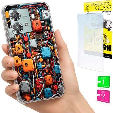 Funda para Motorola Edge 40 Neo con cubierta trasera y cristal 9H. (1/5)