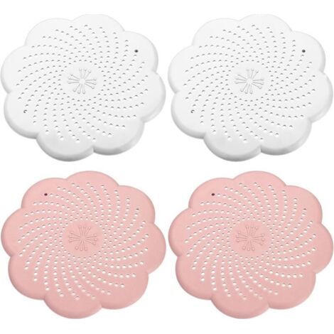 Pair Quatre filtres de vidange adaptés aux éviers, cuisines, etc. : deux blancs et deux roses. (1/5)