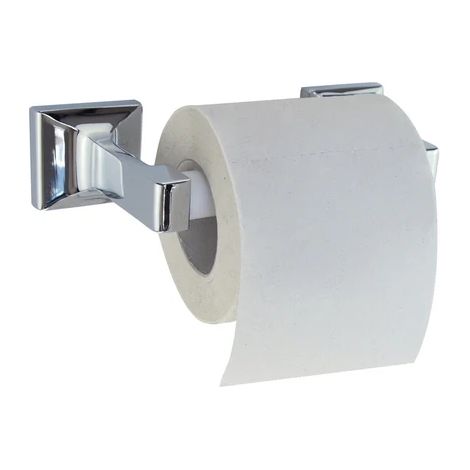 Porte-rouleau ouvert en métal chromé 19,5 × 4,5 × 8 cm