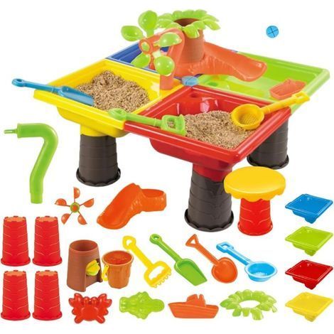 Table à Sable et Eau - Table d'eau et de Sable Sensorielle Jeux d'Extérieur (1/5)