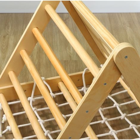 7-in-1-Klettergerüst Mehrfarbig aus Kiefernholz, modulierbar, beidseitig nutzbar und sicher (1/5)