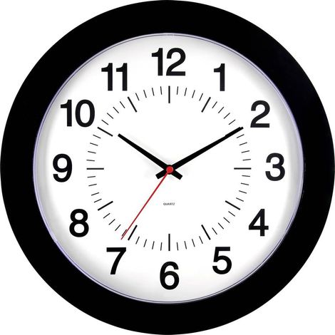 EUROTIME 80514-05 Quarzo Orologio da parete 30.5 cm Nero (1/2)