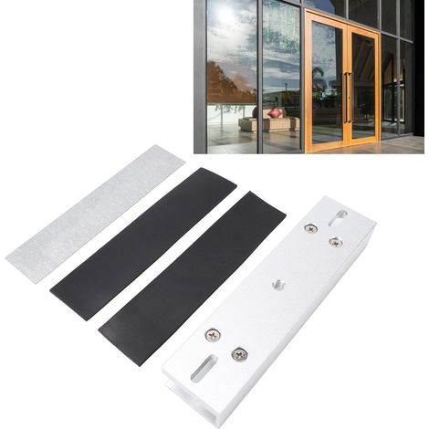 GARRYFIZH Support de serrure magnétique en forme de U, alliage d'aluminium, 280kg, 600lb, électromagnétique pour porte en verre sans cadre (1/5)