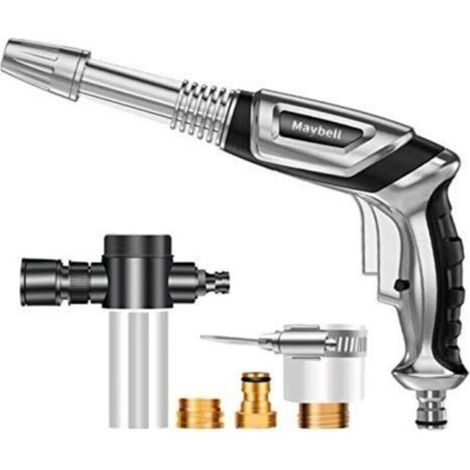Pistolet à eau haute pression pour tuyau d'arrosage, pulvérisateur de lavage de voiture en mousse avec buse de bouteille de 100 ml (1/5)