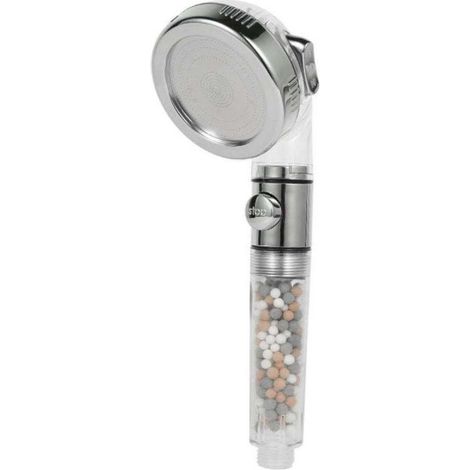 3-in-1-Duschkopf: Wassersparender Duschkopf mit Ionenfilter und Antikalkfilter