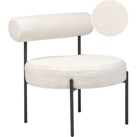 Sessel ALPHA Bouclé Weiß