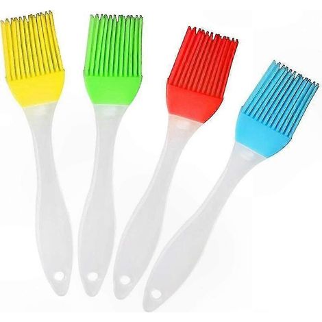Silikon-Küchenpinsel-Set, 4-teilig, hitzebeständig für Grillen, Gebäck- und Tortendekoration, ideal für den kulinarischen Gebrauch (1/5)