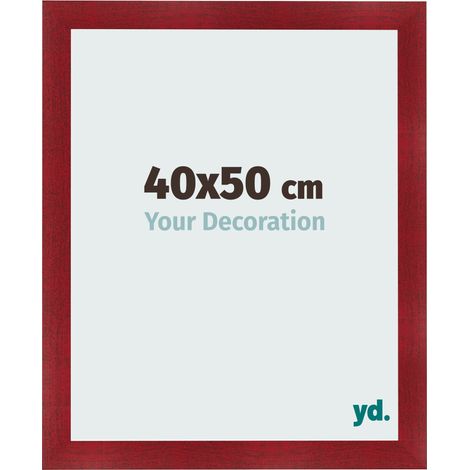 yd. - Cadre photo 40x50 - Vin Rouge Patine - MDF - Pisa (1/5)