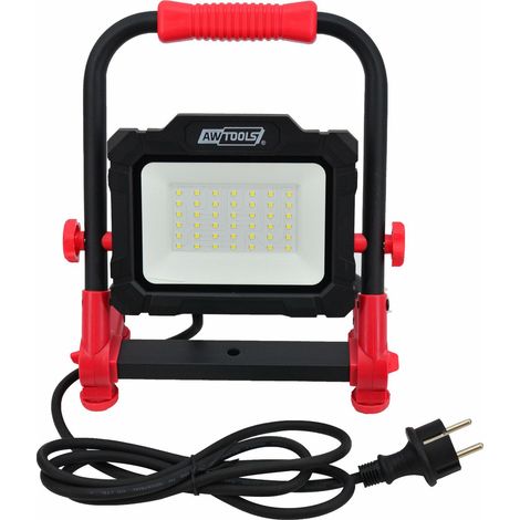 Reflector SMD LED portátil Awtools, modelo 30W, ideal para iluminación exterior, diseño plegable, alta eficiencia energética, luz brillante y duradera, fácil de transportar (1/4)
