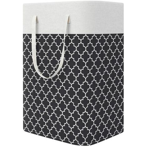 Panier a Linge Sale,Grand Panier à Linge,75L Organiser Paniers pour Vêtements Stockage,Pliable Sac à Linge en Tissu Corbeille a Linge