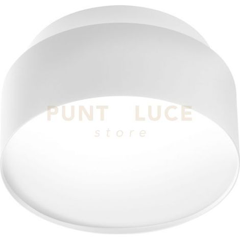 GFA1072- FARETTO IN ALLUMINIO D.14CM BIANCO SATINATO 2 LUCI LED 3000K 1350LM 2+16W