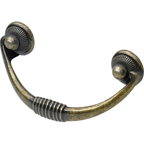 Hettich Möbelgriff Zinkdruckguss gold 33,0 x 82,0 x 22,0 mm - 1 Stück Möbelgriff