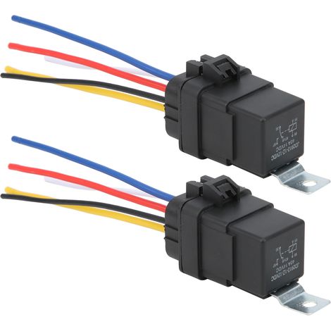 2 relais de clignotants automobiles avec douille, étanches, 12 V CC, 40 A, JD2912-1Z (1/5)