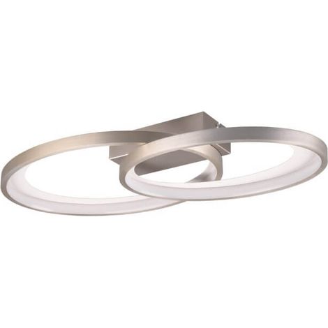 Plafonnier double LED 25W ovale chromé Malaga RL 30cm (1/3)
