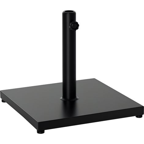 Sonnenschirmständer, Schirmhalter, Regenschirm Base, für Ø35 mm, Ø38 mm, Ø48 mm, Metall, Schwarz, 45 x 45 x 39 cm