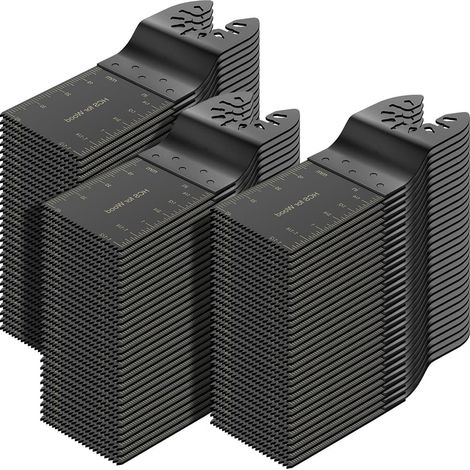 Lot de 100 lames de scie oscillantes universelles pour bois compatibles avec Fein Multimaster Porter Cable Bosch Ryobi Dewalt Milwaukee Rockwell