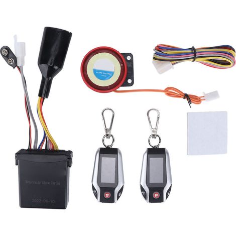 Système d'alarme moto PKE Sensing avec écran LCD multifonction antivol pour quad et véhicule tout-terrain, boîtier blanc, sans capteur de pression des pneus (1/5)