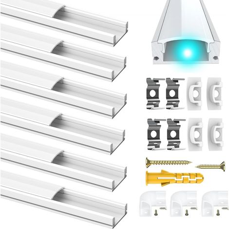 Chesbung Profilo LED Barra Alluminio Set 6 Pezzi 1 m U (1/5)