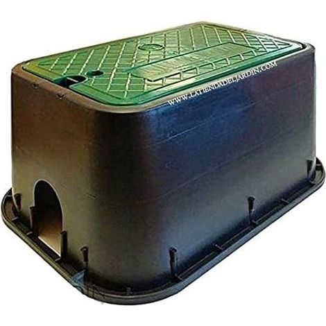 Set di 4 Pozzetto di Irrigazione in Plastica Rettangolare 49 x 35 x 22 cm, Scatola di Irrigazione per 2 a 4 Elettrovalvole (1/5)