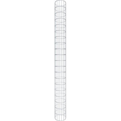 Gabiondeco - Colonne de Gabion ronde. diamètre 27 cm. maille 5 x 10 cm - Hauteur : 200 cm - Made in Germany (1/5)