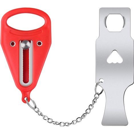Serratura portatile per porte. Ideale per i viaggi. Offre maggiore sicurezza e privacy. Adatta per scuole, dormitori, camere in affitto, hotel, case, motel. (1/5)