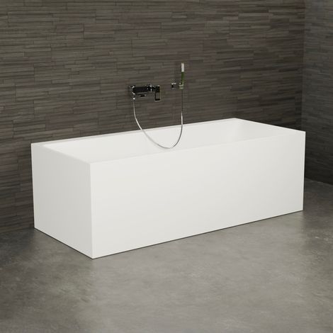 Freistehende Badewanne Cobalt 170 weiß 170 x75 x56 cm, by SPALINA