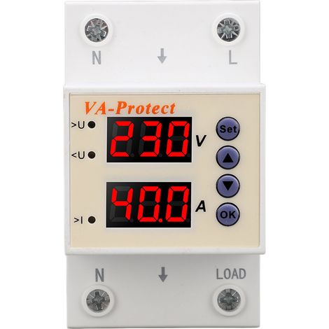 AC220V Protecteur de surtension et sous-tension autorécupérateur réglable, disjoncteur domestique 40A avec protection contre les fuites (1/5)