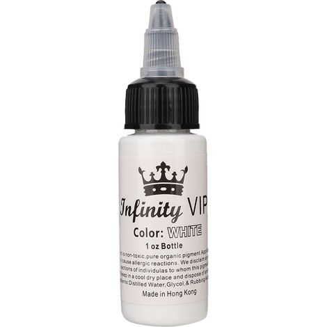 30ml Encre de Tatouage Semi-Permanente Longue Tenue Blanche, Pigment pour Tatouage Accessoire Outil (1/5)