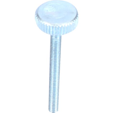5 vis à main M3 en acier au carbone zingué, tête plate moletée, filetage métrique, longueur 30 mm (1/5)