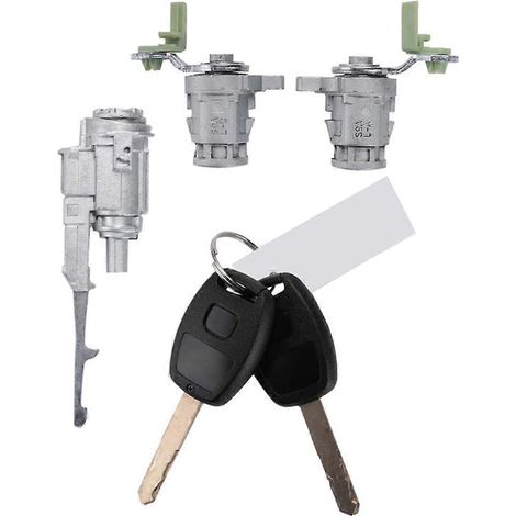 Autotürschließzylinder mit Schlüssel – Silbernes Zündschlosszylinder-Set (1/5)