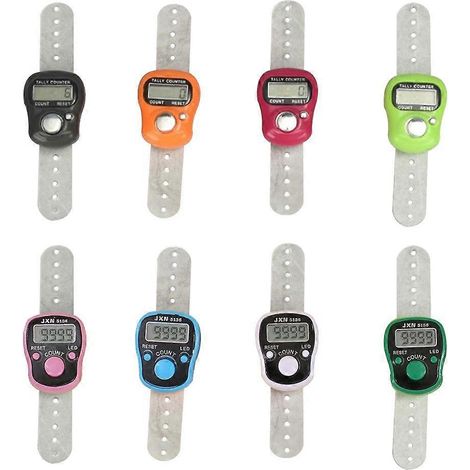 Compteur numérique LED, compteur de rangs de tricot portable, compteur à cliquet (1/5)
