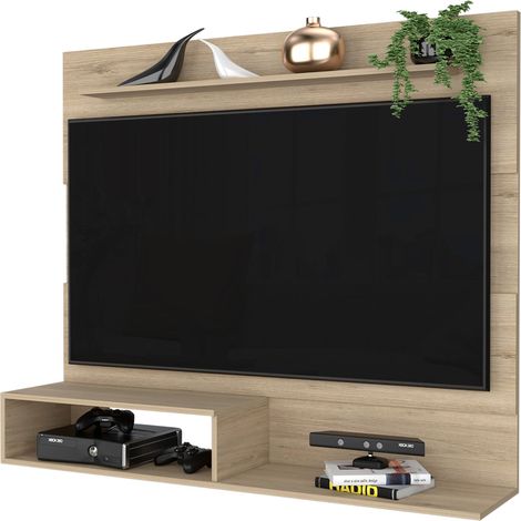 Mobile TV da Parete Beijing con Ripiano Superiore, Dimensioni 119,88 cm x 139,7 cm x 31,49 cm, Colore Beige (1/5)