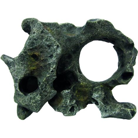 Roccia Gallura Grigia con Foro M 24,5x18x14cm decorazione per acquari