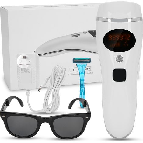 Appareil d'épilation IPL 990000 flashs blanc, épilateur électrique dépilateur 110-240V avec prise UK (1/5)
