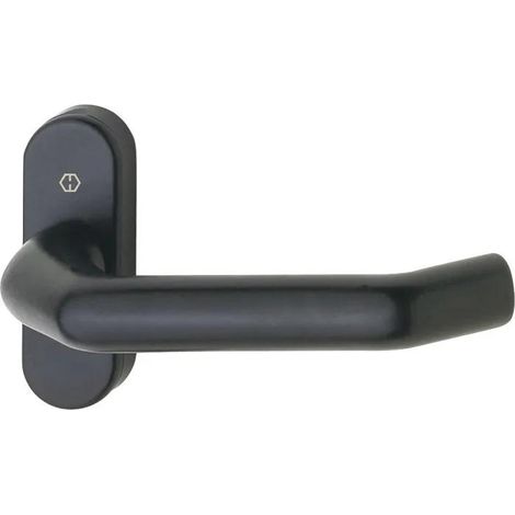 Hoppe 521760 Paio di Maniglie Nere in Alluminio