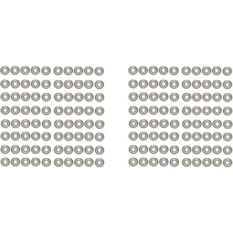 160 roulements 608ZZ (8 x 22 x 7 mm) ABEC-5 pour poussettes et patinsmini roulements à billes 608 ZZ608Z et 608 2Zargentés (1/5)