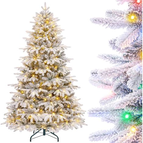 Albero di Natale Innevato Artificiale con Luci LED 180 cm (1/5)