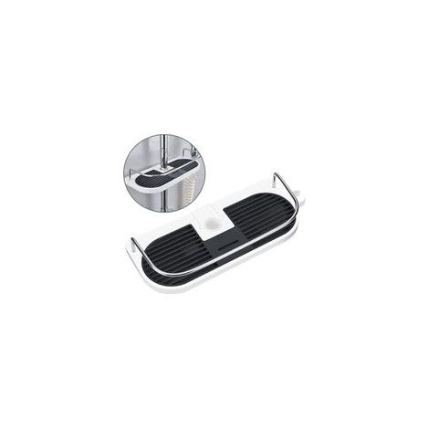 Étagère de douche pour barre - 1 pièce, Sans perçage suspendue 18-25mm rangement salle de bain - Chrome (1/5)
