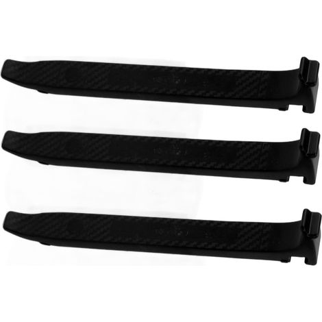 Démonte-pneu de vélo (lot de 3) en polycarbonate renforcé de fibres de verre haute résistance, largeur 16 mm, ergonomique et antidérapant, noir. (1/5)