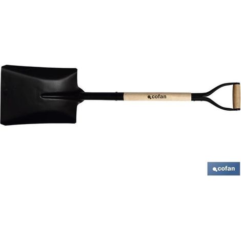 Pelle Carrée 340mm Manche Bois Fermé