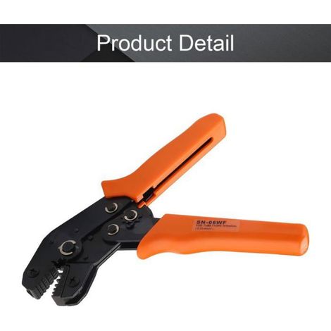 Pince à sertir à cliquet SN-06WF 17,8 cm pour bornes isolées de fil de 0,5 à 6,0 mm2 (1/4)