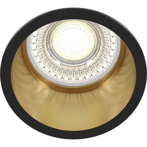 Faretto da incasso Downlight in Alluminio Reif Nero con Oro (1/2)