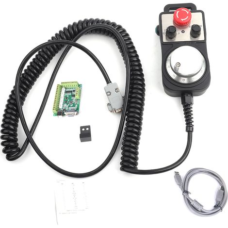 Carte d'interface USB MACH3 verte à 5 axes, carte de contrôle de mouvement CNC avec volant