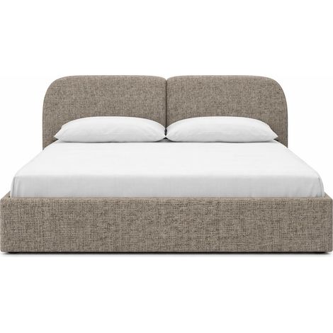 Sofello Polsterbett Sogno 200x200 mit Bettkasten Modernes Schlafzimmerbett Graubeige (1/5)