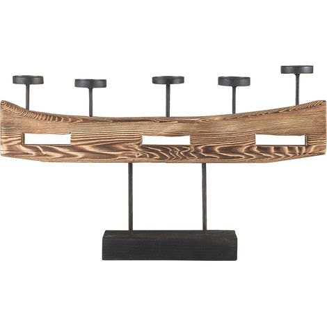 Kerzenständer GUATEMALA Kiefernholz 36 cm Braun